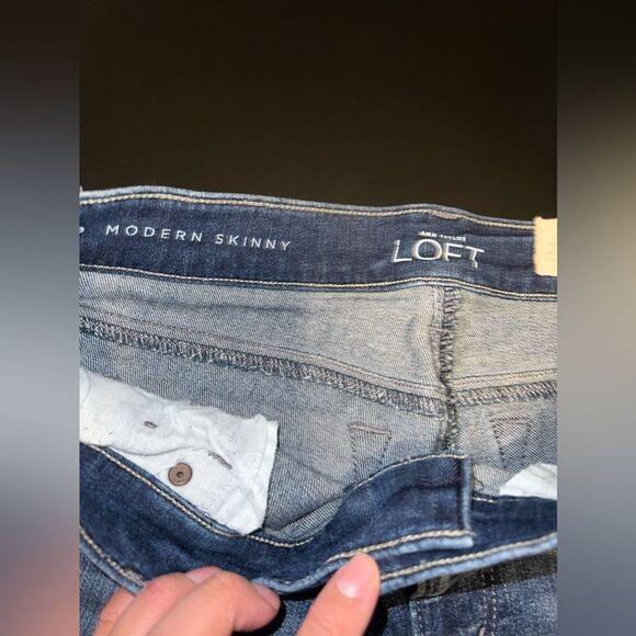 LOFT Modern Skinny Blue Jeans Size 27 Petite NWOT - Picture 4 of 7